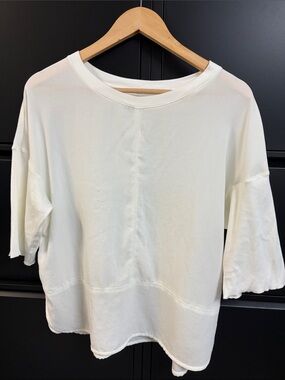 Marc Cain Cream Short Sleeve Relaxed Tee